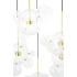 MOOSEE Lampa wisząca CAPRI DISC 5 złota   - 300 LED, aluminium, szkło