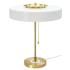 Lampa biurkowa ARTE biało-złota - aluminium, szkło