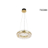 MOOSEE lampa wisząca SATURNUS 47 DUO złota - LED, kryształ, stal szczotkowana