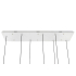 Lampa wisząca CAPRI LINE 7 złota - 420 LED, aluminium, szkło