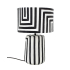 KARE lampa stołowa STRISCE 44 cm          biało-czarna