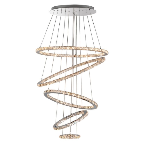 Żyrandol kryształowy RING 90x80x70x60x50cm