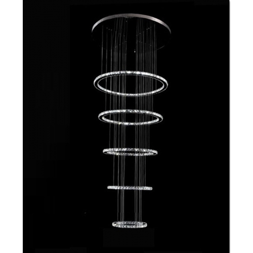 Żyrandol kryształowy RING 90x80x70x60x50cm