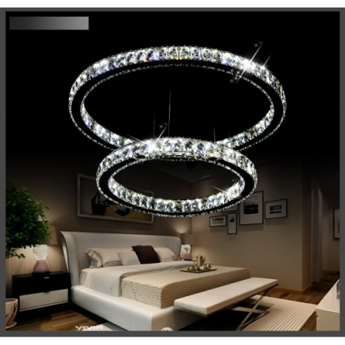 Żyrandol kryształowy ring 70x50 cm LED 60W – gruby ring K065