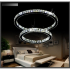 Żyrandol kryształowy ring 70x50 cm LED 60W – gruby ring K065