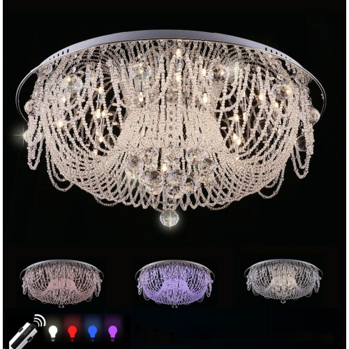 Żyrandol z kryształów K9 - 70cm z pilotem- nr: K082