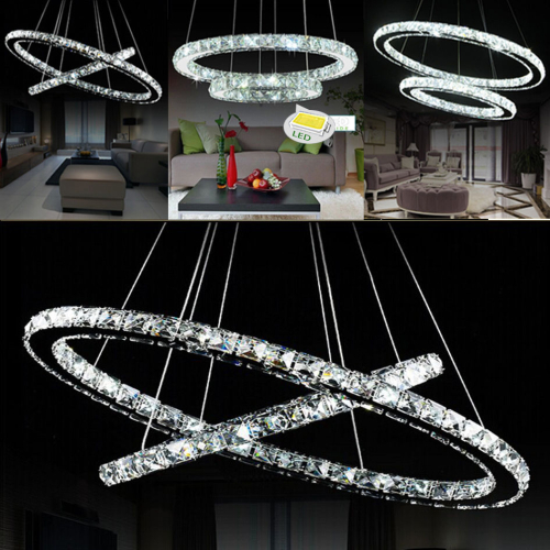 Żyrandol kryształowy RING OWAL 60cmx40cm K117