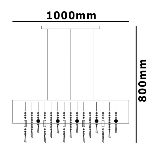 Duży żyrandol kryształowy do jadalni 100cm K171
