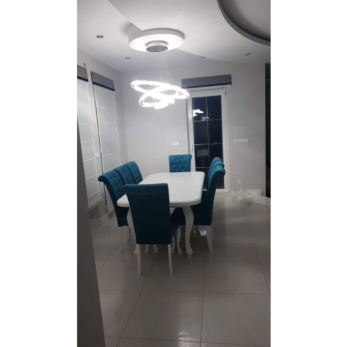 Lampa kryształowa ring z pilotem K213 80x60x40x20