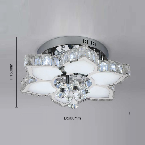 Plafon kryształowy KWIAT 60cm 60Watt - K215