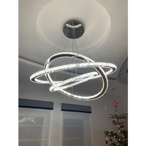 Kryształowy żyrandol ring 100x80x60 K220 do salonu