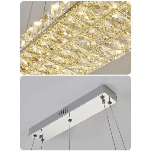 Lampa kryształowa LED nad stół - 80cm 48watt - K227