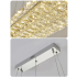 Lampa kryształowa LED nad stół - 80cm 48watt - K227