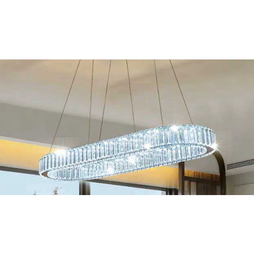 Lampa kryształowa wisząca CHROM- 100cm 65watt - K228