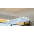 Lampa kryształowa wisząca CHROM- 100cm 65watt - K228
