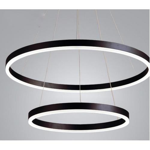 Czarna Lampa Ring LED 60x40cm 70W L120