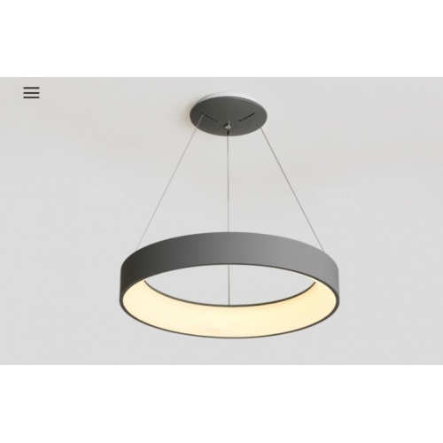 Czarna lampa Ring LED 60cm 38W L123