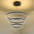 nowoczesna lampa czarna ring led