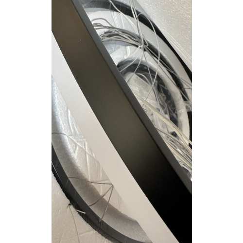 Duża lampa wisząca ring czarna 120cm 254Watt L141