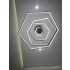 Czarna lampa wisząca sześciokąt 80cm 120Watt L133