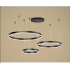 Duża lampa sufitowa ring czarna 80cm 127Watt do nowoczesnych wnętrz