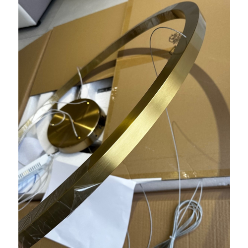 Duża lampa sufitowa ring złota 80cm 127Watt L138
