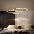 Duża lampa sufitowa ring złota 80cm 127Watt L138