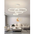 Biała lampa wisząca ring LED 100 cm do nowoczesnego salonu