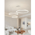 Duża lampa wisząca ring biała 80cm 114Watt L140 nowoczesna