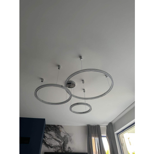 Duża lampa sufitowa CHROME 80cm 127Watt L145 - nowoczesna