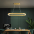 Lampa OVAL wisząca złota 80cm 63Watt L146 do jadalni