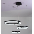 Wisząca lampa sufitowa ring czarna 80cm 127Watt L150