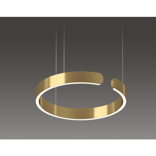 Złota lampa wisząca 60cm z pilotem 43Watt L152