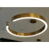 Złota lampa wisząca 80cm z pilotem 58Watt L151 z bliska