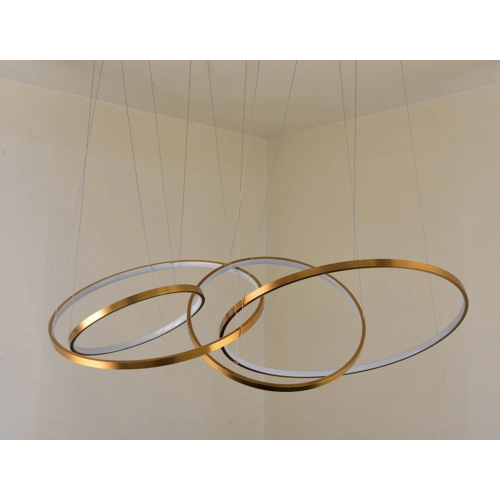 Duża lampa wisząca ring złota 70cm 158Watt L158 pierścienie