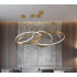 Duża lampa wisząca ring złota 70cm 158Watt L158 w salonie