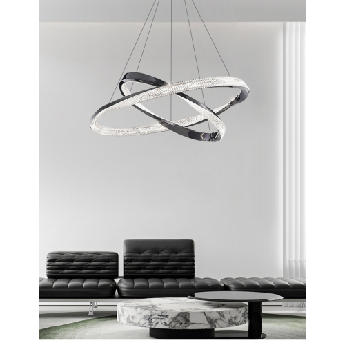 Lampa sufitowa nikiel satynowy LED 60x40cm 72Wat L161