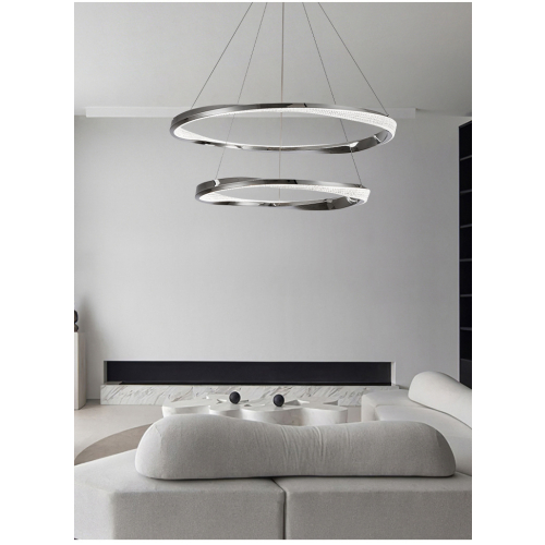Lampa sufitowa nikiel satynowy LED 60x40cm 72Wat L161