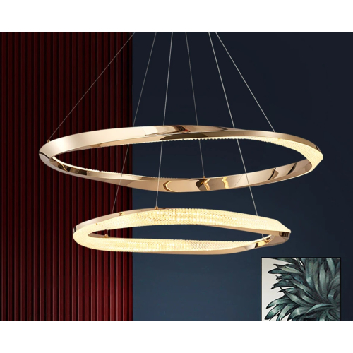 nowoczesna złota lampa sufitowa LED do salonu L162