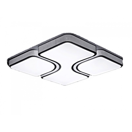 Plafon LED z pilotem Czarny 68x68cm - P002