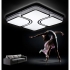 Plafon LED z pilotem Czarny 68x68cm - P002