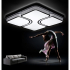 Plafon LED z pilotem Czarny 68x68cm - P002