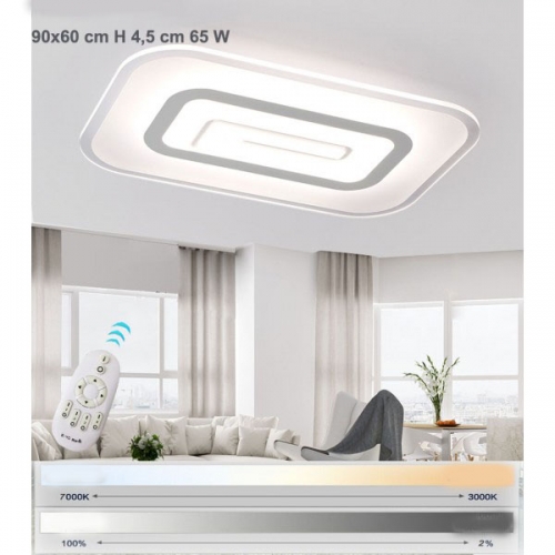 PLAFON LED z pilotem  90x60cm 65Watt -P062