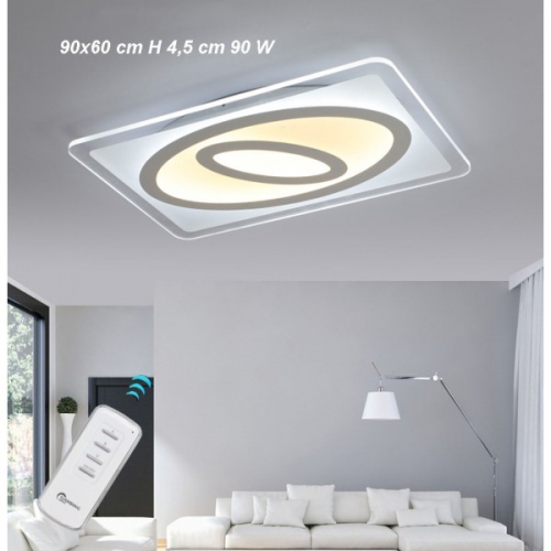 PLAFON LED z pilotem  90x60cm 55Watt -P072