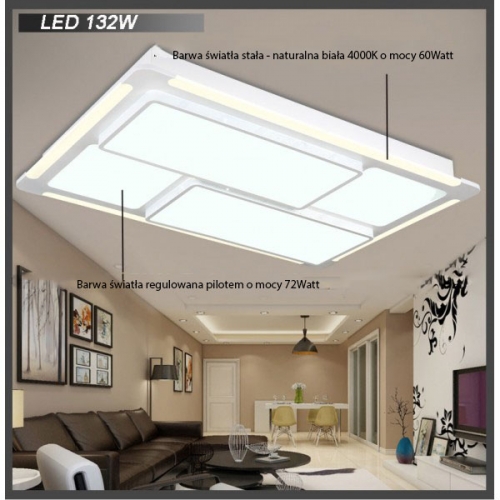 Plafon LED  70cm  98x65cm 132Watt - P087