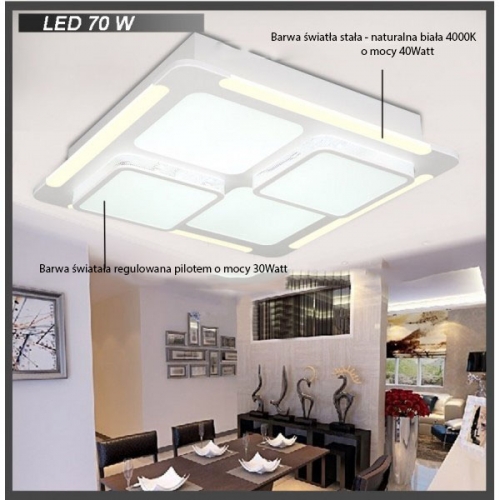 Plafon LED  53x53cm 70Watt - P088