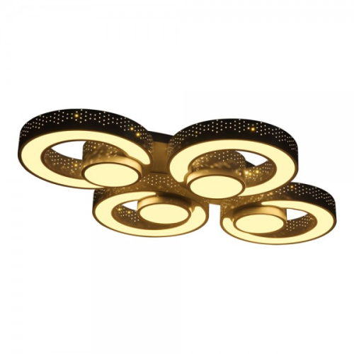 Plafon LED czarny z pilotem - P090