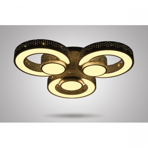 Plafon LED czarny 66x66x10cm - P091