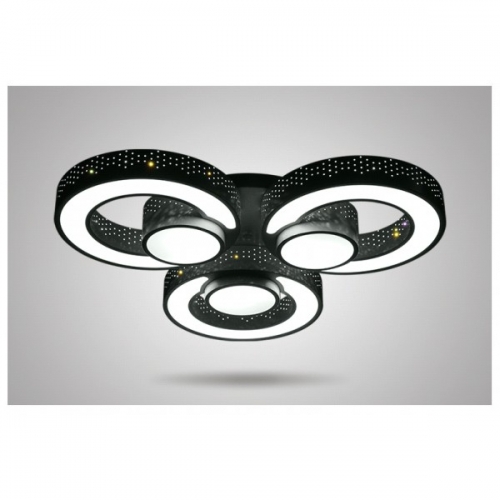 Plafon LED czarny 66x66x10cm - P091