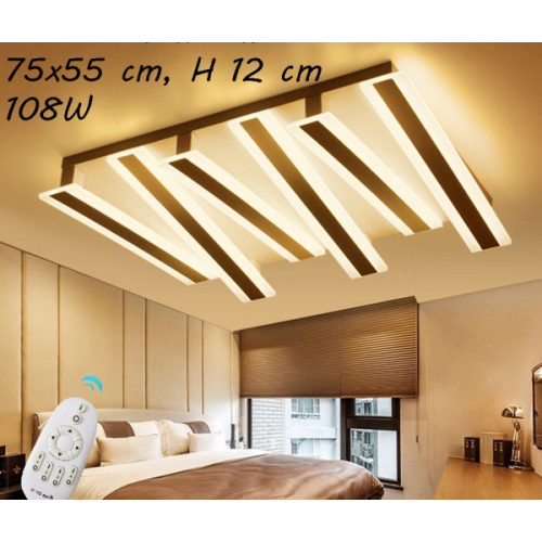 Plafon LED z pilotem 75x55cm 108Watt - P119